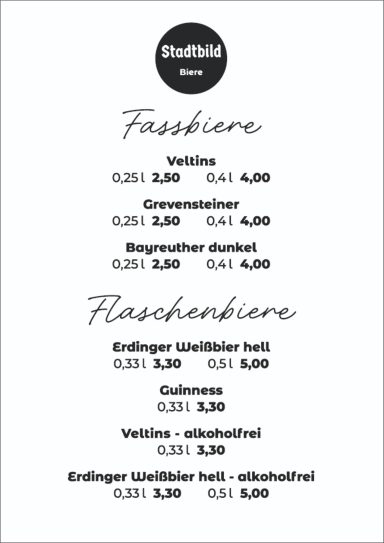 Fass- und  Flaschenbiere