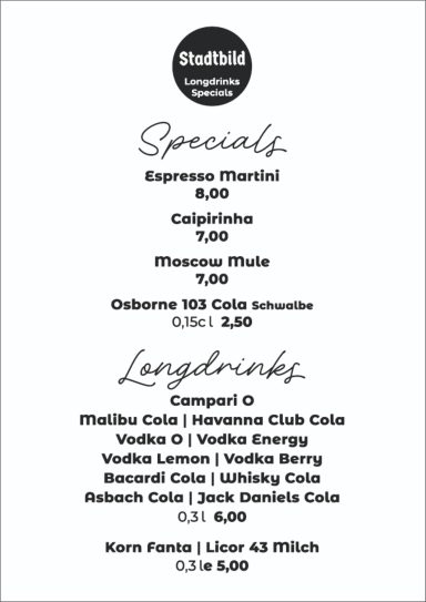 Specials - Longdrinks
